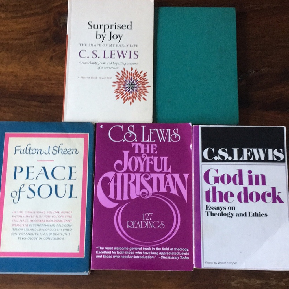 Books on Theology Christian Behavior by CS Lewis + More on the Soul (Lot of 6)